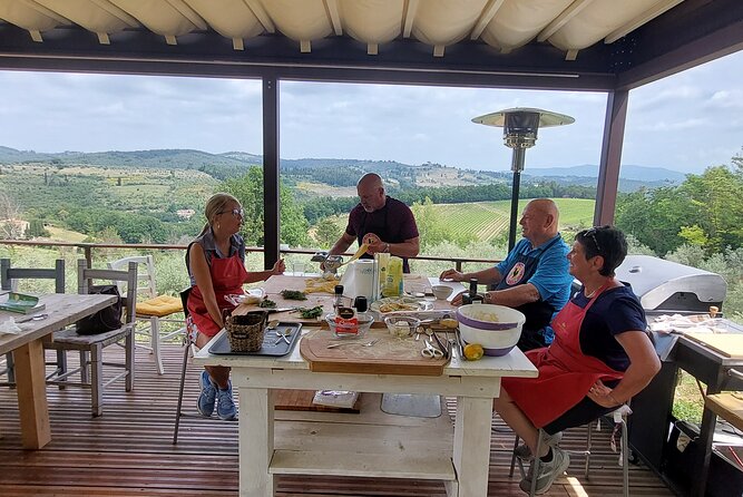 Cooking Lesson on the Terrace of the Chianti Farm With Lunch