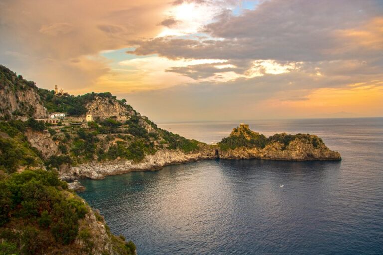From Amalfi: Private Sunset Cruise Along the Amalfi Coast