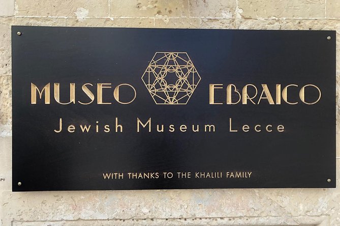 Jewish Museum Lecce - 45 Minutes Private Guided Tour - Cancellation Policy