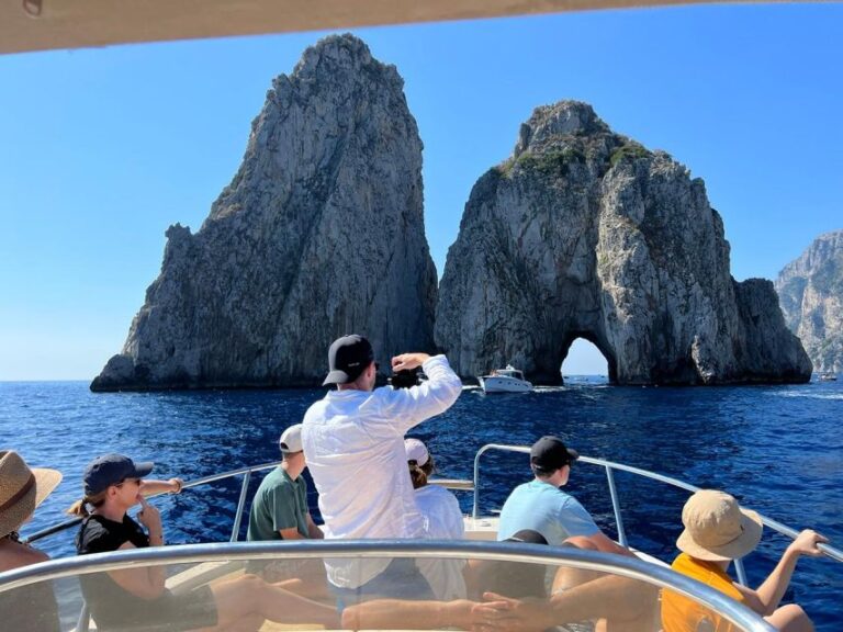 All Inclusive Blue Grotto Visit and Capri Private Boat Tour