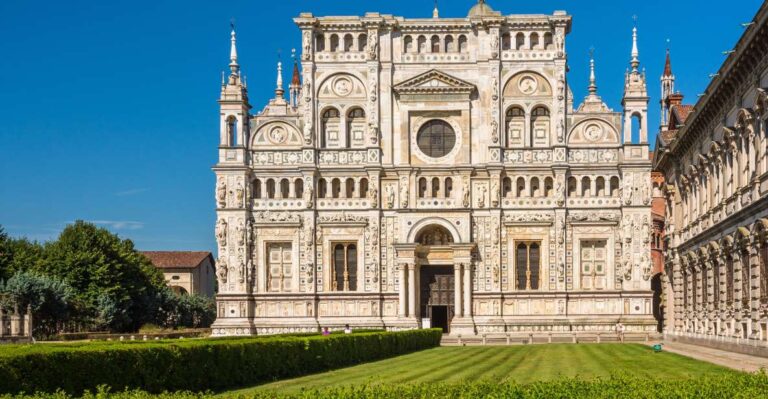 Milan: Certosa Di Pavia Monastery and Pavia Day Trip by Car