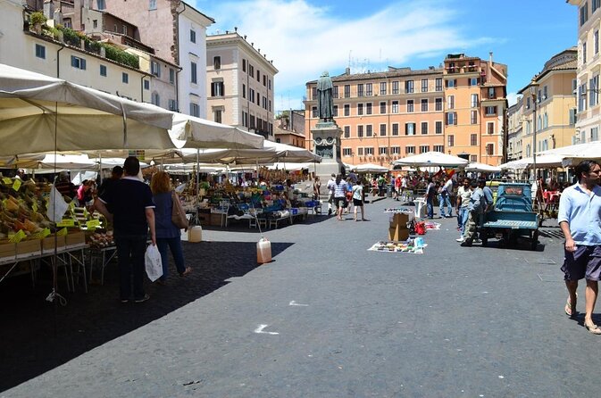 Campo Dè Fiori Market and Trevi Fountain Food and Wine Tour in Rome - Just The Basics