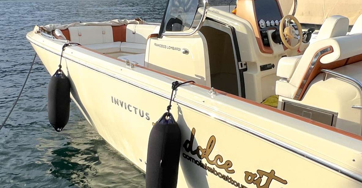 Lake Como: Glamour Private Tour 3 Hours Invictus Boat - Just The Basics