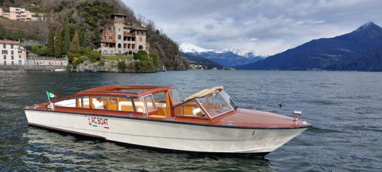Boat Tour From Menaggio by Classic Venetian Limousine