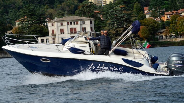 Lake Como: La Dolce Vita Private Tour 2 Hours Eolo Boat