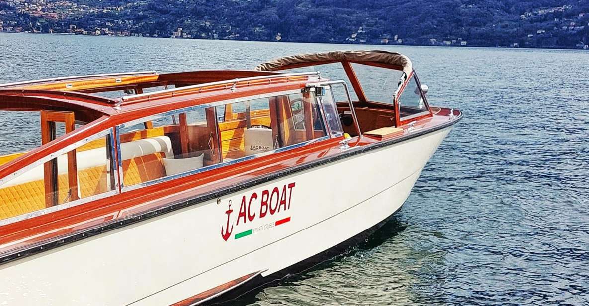 Boat Tour From Menaggio by Classic Venetian Limousine - Just The Basics