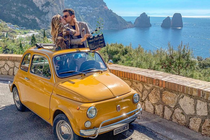 Dolce Vita Vintage Photo Experience With Yellow Fiat 500 - Just The Basics