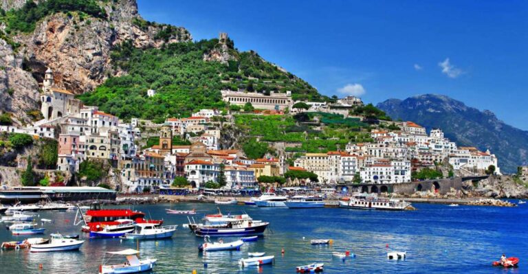 From Naples: Amalfi Coast Highlights Tour by Car and Boat