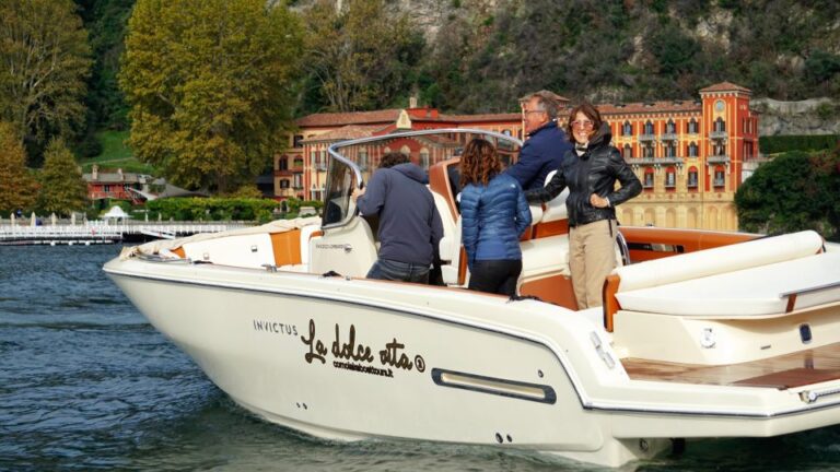 Lake Como: Dreamer Private Tour 1 Hour Invictus Boat
