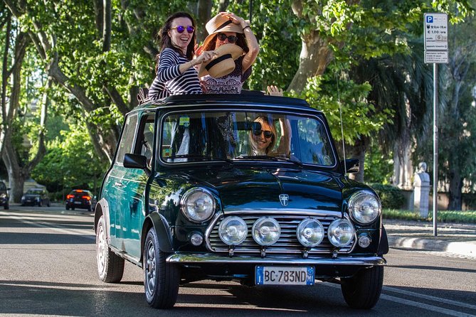 Ancient Tour of Rome by Mini Cooper Classic Cabrio With Aperitif - End Points and Cancellation Policy