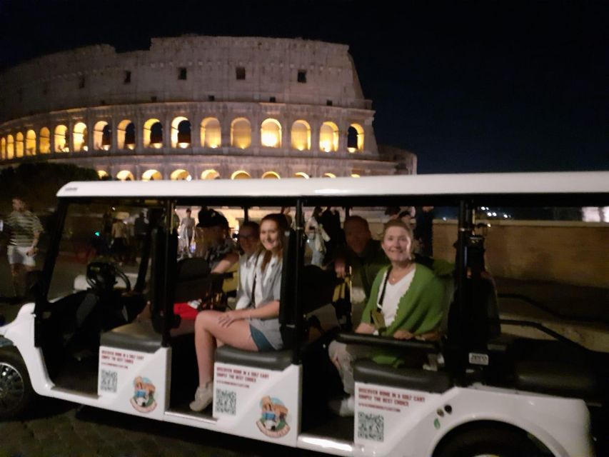 Rome: 2-Hour Sightseeing Night Tour by Golf Cart - Language and Pickup Details