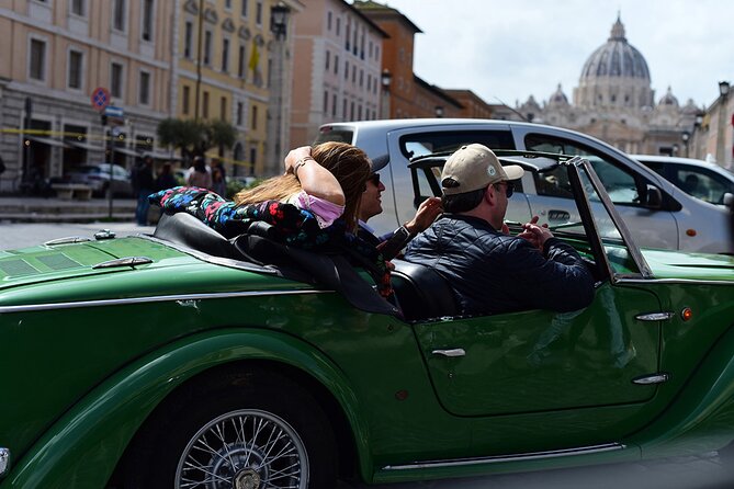 Rome Panoramic Tour by Vintage Classic Cabriolet Car or Vintage Minibus